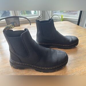 Dr. Martens Air Wair Unisex Black slip on boot.